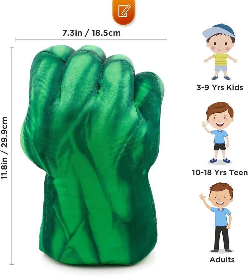 Kids Superhero Gloves - Soft Plush Cosplay Gift for Boys & Girls