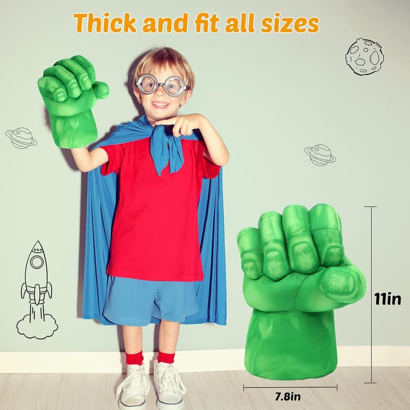 Superhero Boxing Gloves for Toddlers - Green Smash Fists