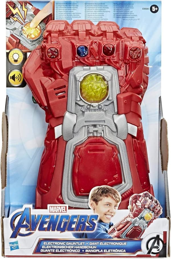 Avengers Endgame Red Infinity Gauntlet Roleplay Toy with Lights & Sounds
