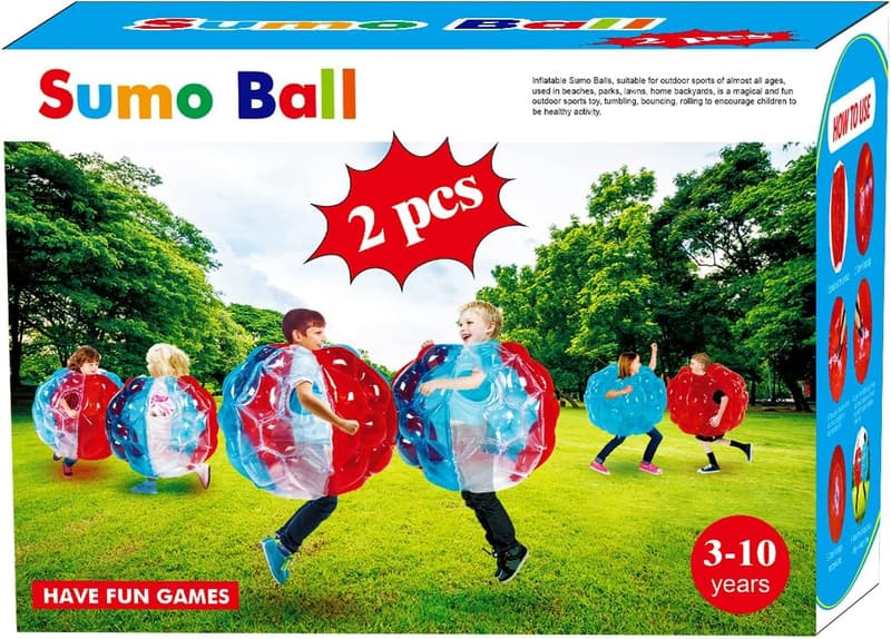 Giant Sumo Bounce Balls for Kids Outdoor Team Play (Ages 3-10)
