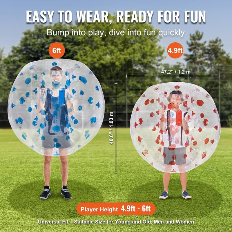 Inflatable Bumper Balls for Outdoor Team Games - 2 Pack
