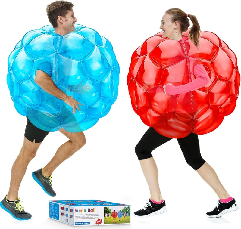 Inflatable Bumper Balls 2-Pack - Tear-Resistant PVC for Outdoor Fun