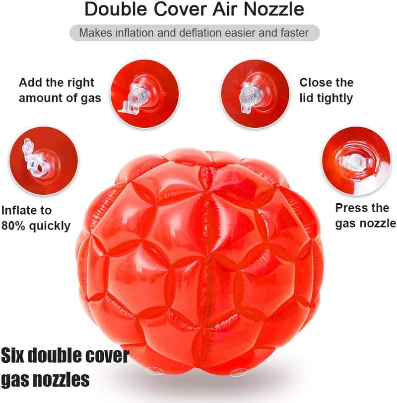 Inflatable Bumper Balls 2-Pack - Tear-Resistant PVC for Outdoor Fun