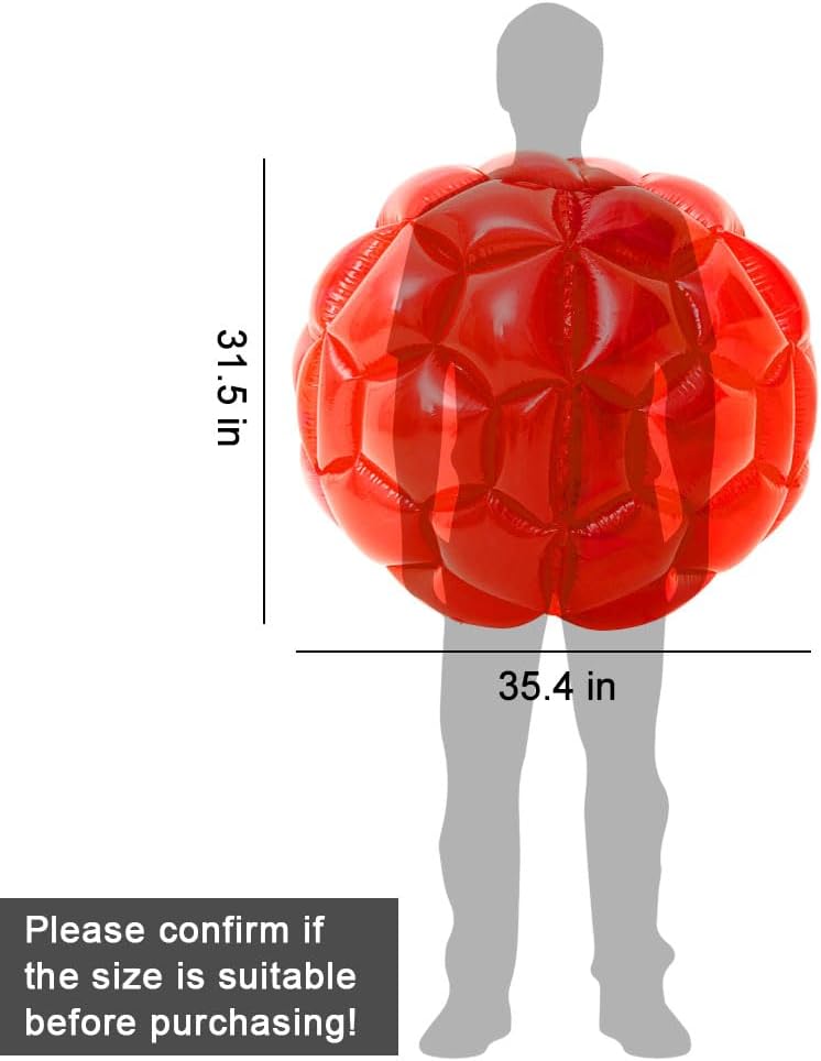 Inflatable Bumper Balls 2-Pack - Tear-Resistant PVC for Outdoor Fun