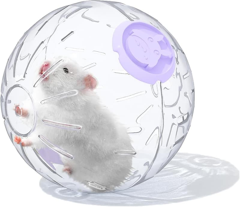 Hamster Exercise Ball - 7.9 Inch Clear Plastic, Easy to Clean