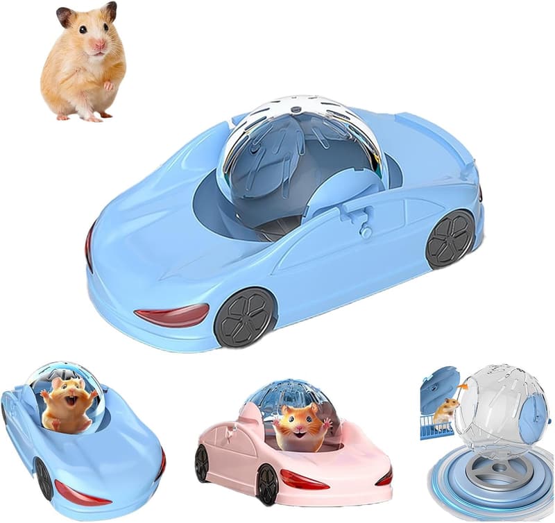 Hamster Exercise Ball Car - Safe, Detachable, 3 Modes (Blue, 5.7
