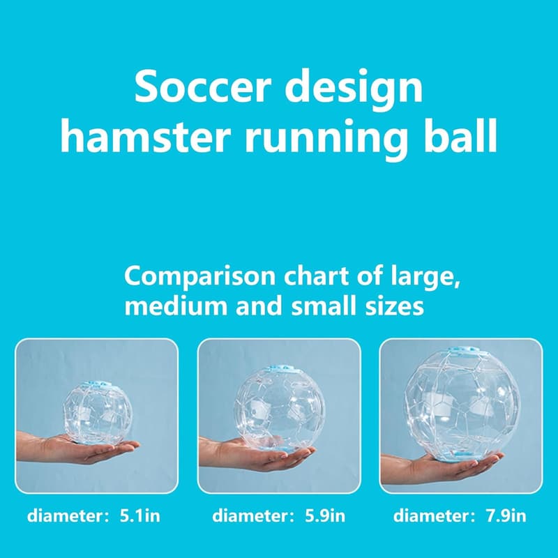 5-Inch Football Design Hamster Ball for Small Pets