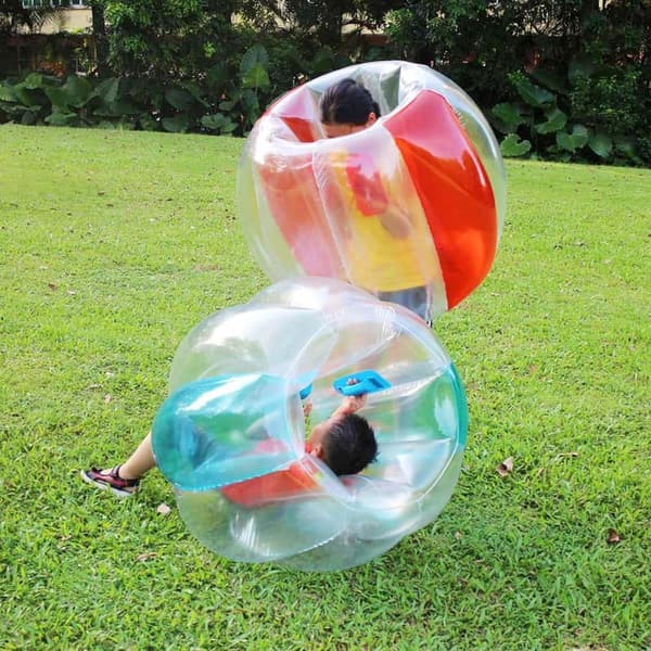 Inflatable Bumper Balls for Kids - 2Pcs Leakproof PVC Balls
