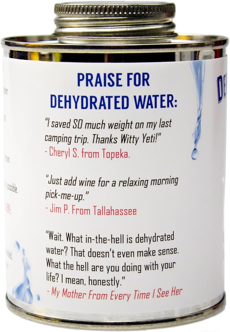 Dehydrated Water 16oz Can - Funny Gag Gift for Adults