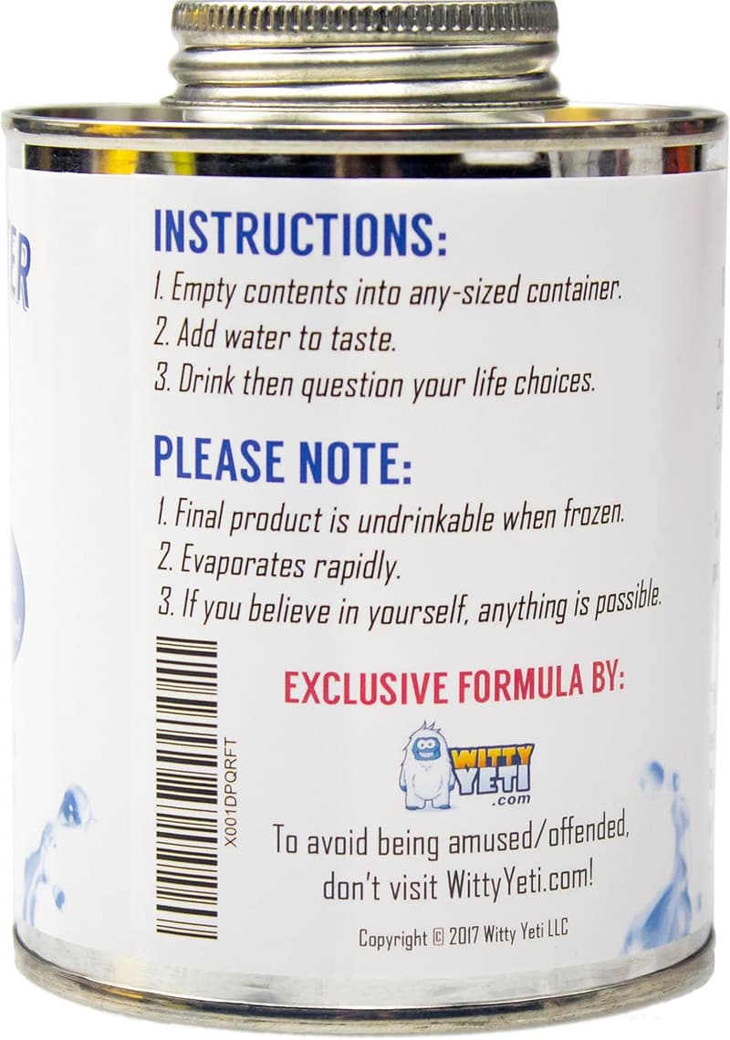 Dehydrated Water 16oz Can - Funny Gag Gift for Adults