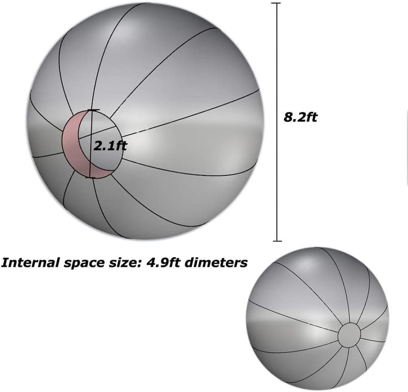 Clear Inflatable Zorb Ball for Kids - 8.2ft Outdoor Fun