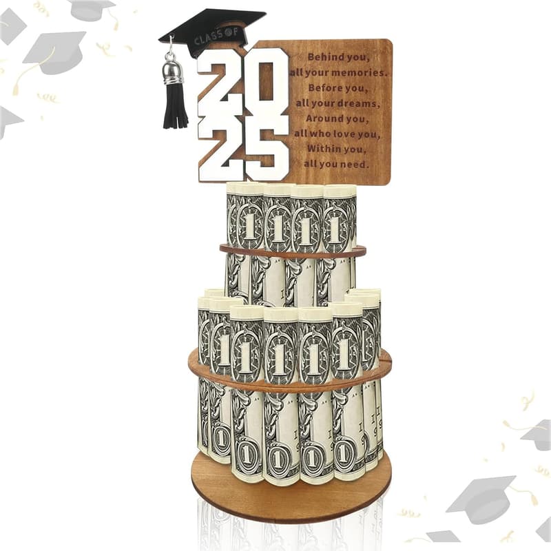 Graduation 2025 Wooden Money Card Holder Gift
