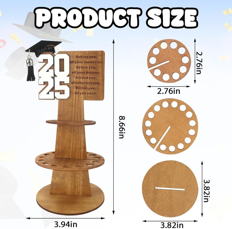 Graduation 2025 Wooden Money Card Holder Gift