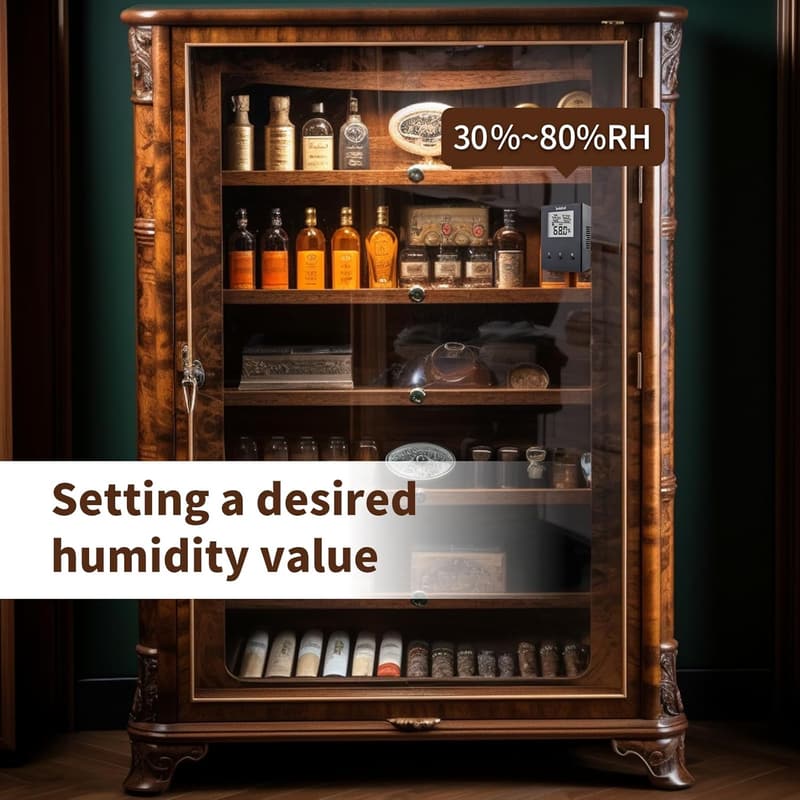 Electric Humidifier for Cabinets, 10-50 Cu Ft, Humidity Control