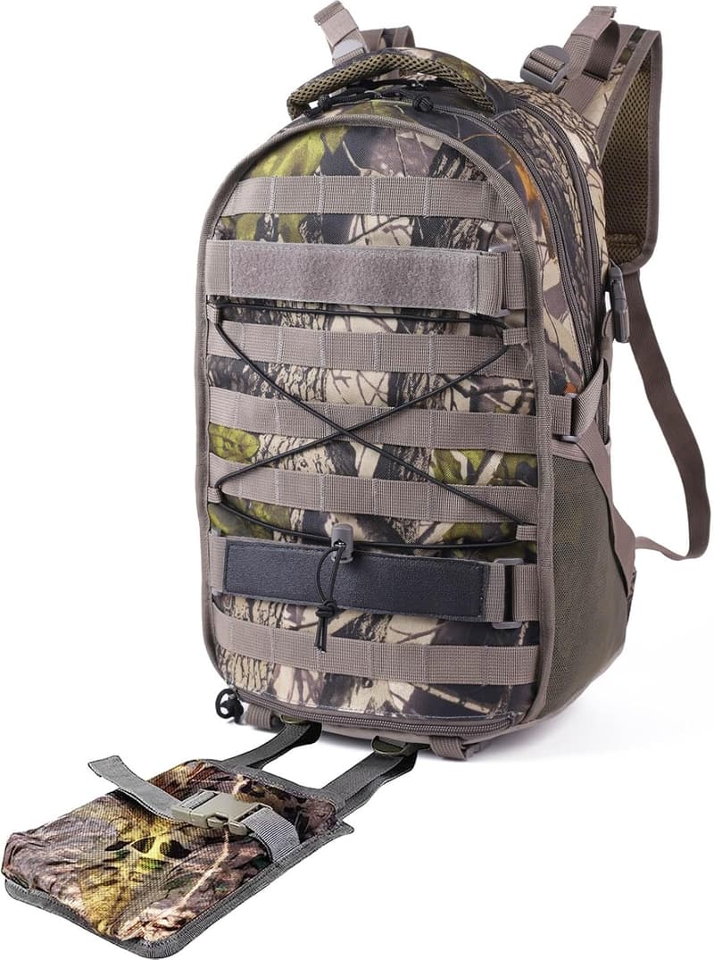 Hunting Daypack with Rifle/Bow Holder & Waterproof Cover