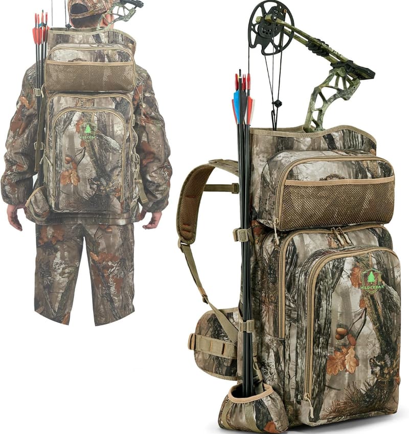 Camo Bow Hunting Backpack for Men with Holder