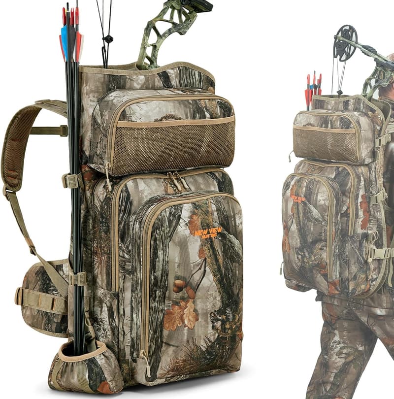 Camo Bow Hunting Backpack for Men - Large Lightweight Archery Bag