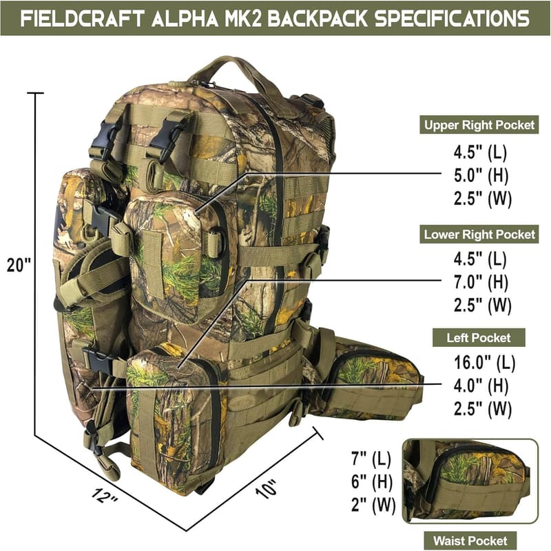 Hunting Daypack for Rifles and Bows - Fieldcraft Alpha Pack