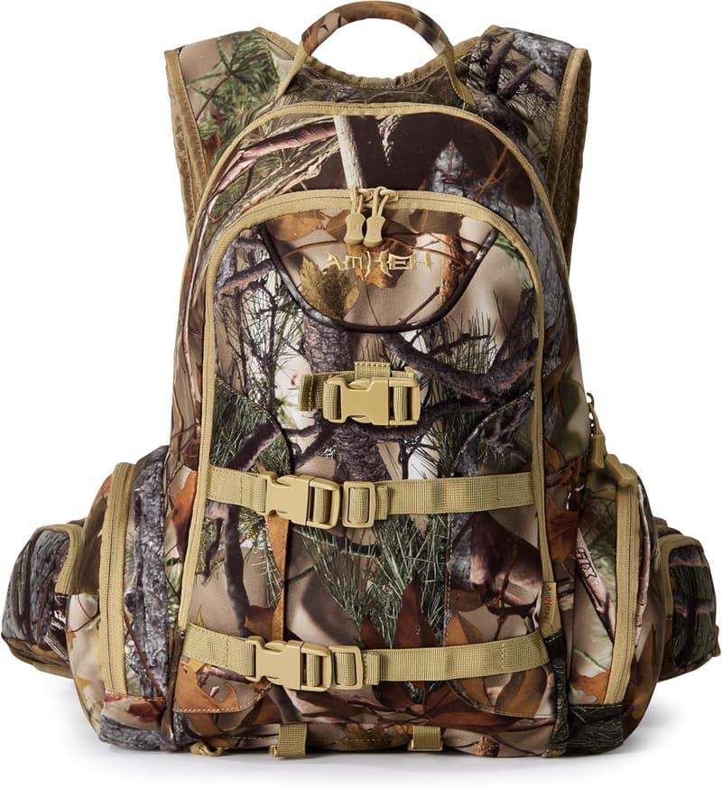 Hunting Backpack Daypack with Rifle Holder – 31L Forest Camo
