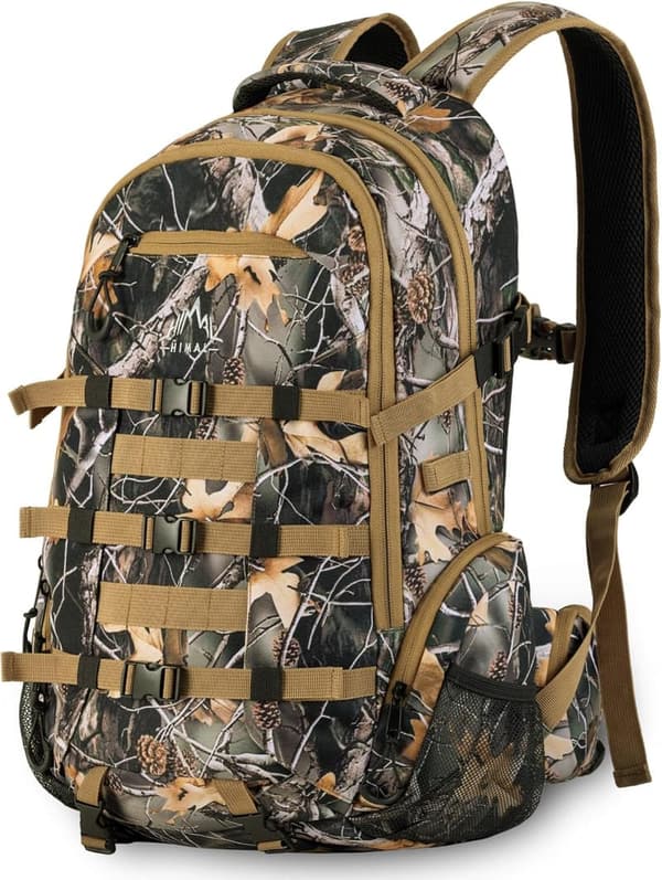 Waterproof Camo Hunting Backpack for Men with Bow Holder