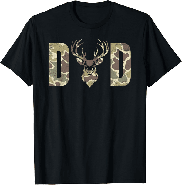 Father's Day Camouflage Deer T-Shirt for Dads