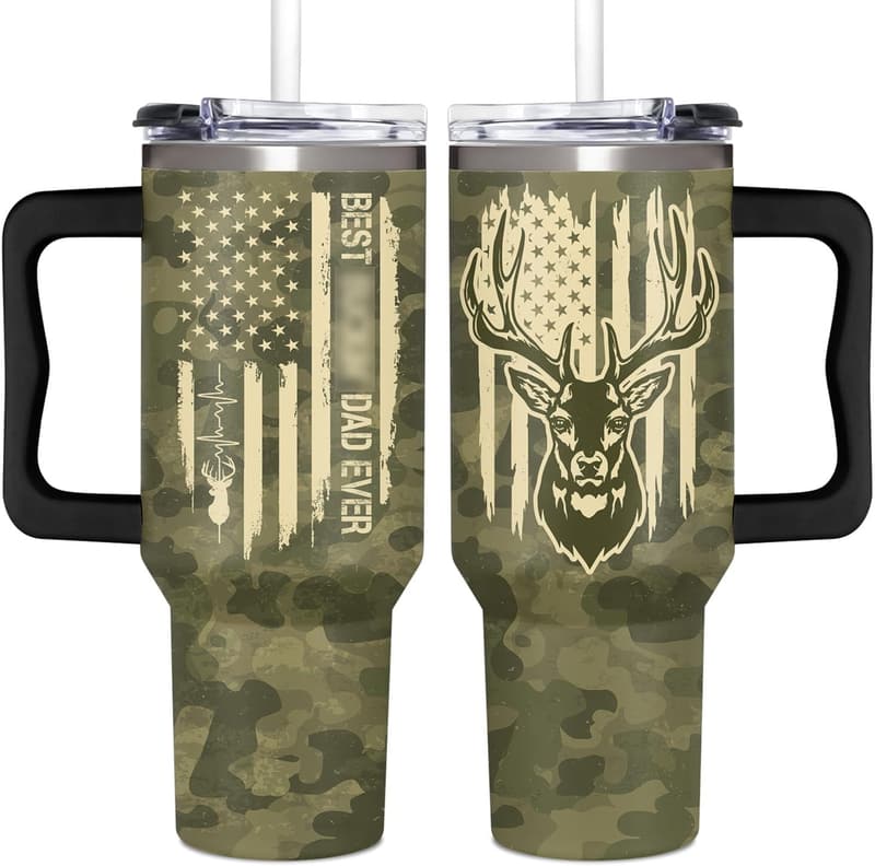 Father's Day 40oz Tumbler with Handle for Dad