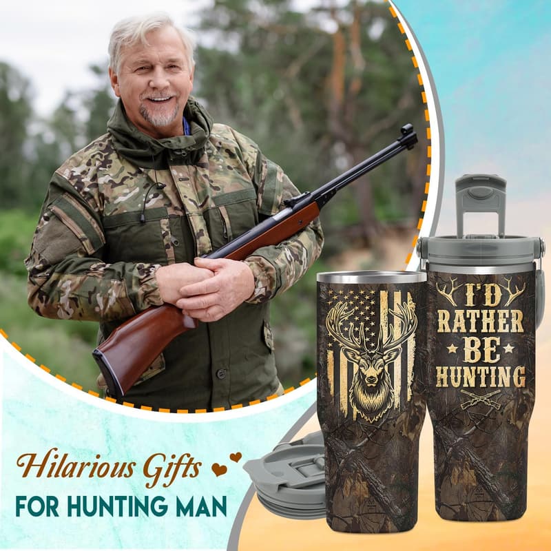 30oz Camouflage Hunting Tumbler - Insulated Stainless Steel Gift