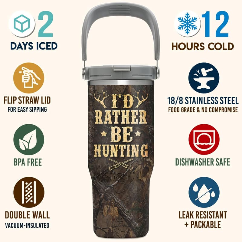 30oz Camouflage Hunting Tumbler - Insulated Stainless Steel Gift