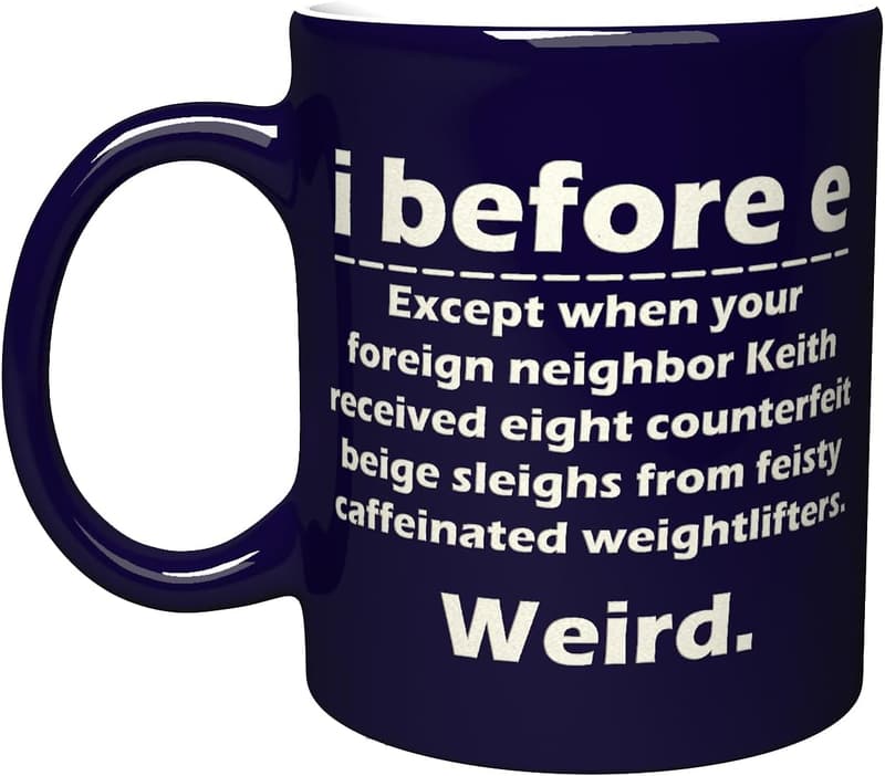 Funny Engraved Ceramic Mug for Grammar Teachers