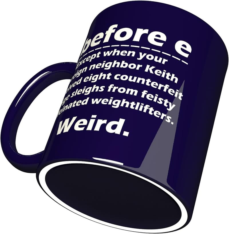 Funny Engraved Ceramic Mug for Grammar Teachers