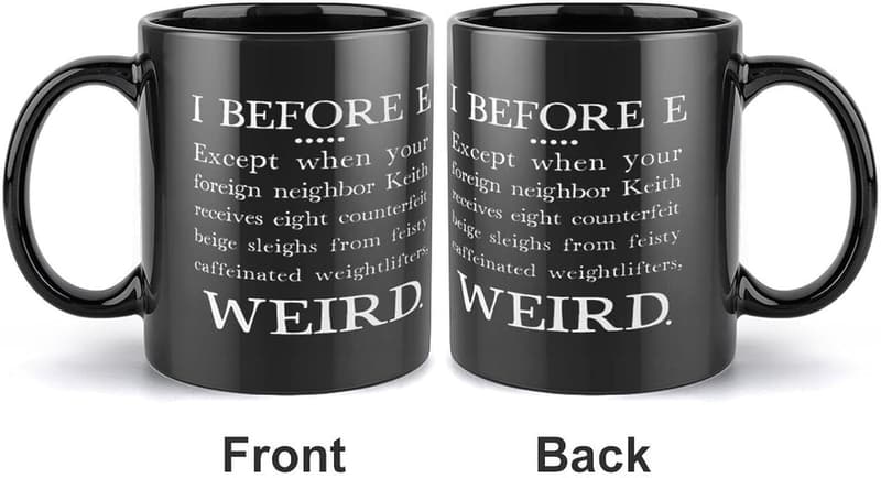 Funny Grammar Mug for English Teachers - 11 oz Ceramic Cup