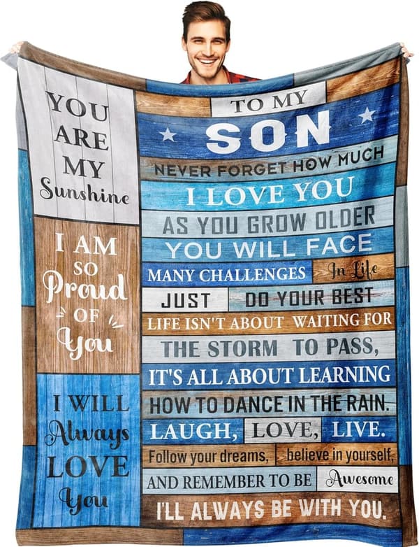 Fathers Day Blanket Gift for Son - 50