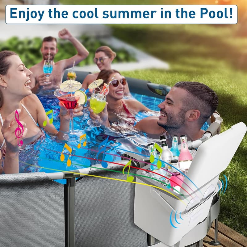 Bluetooth Pool Cooler with 13.74 Qt Capacity for Parties