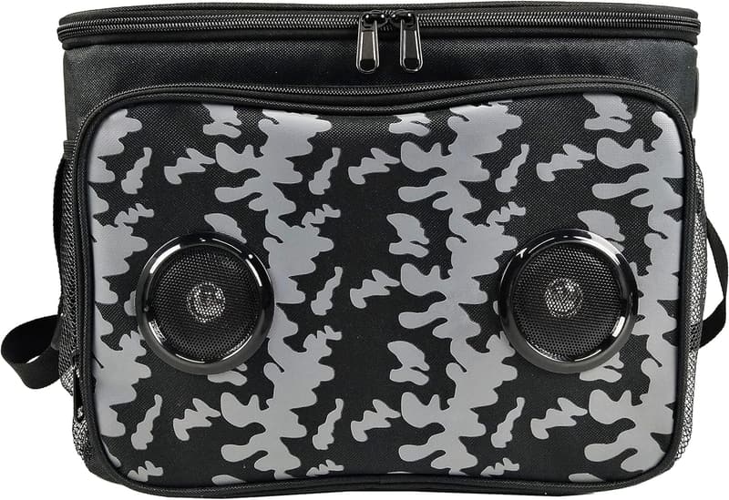 Portable Insulated Cooler Bag with Bluetooth Speakers - 24 Cans