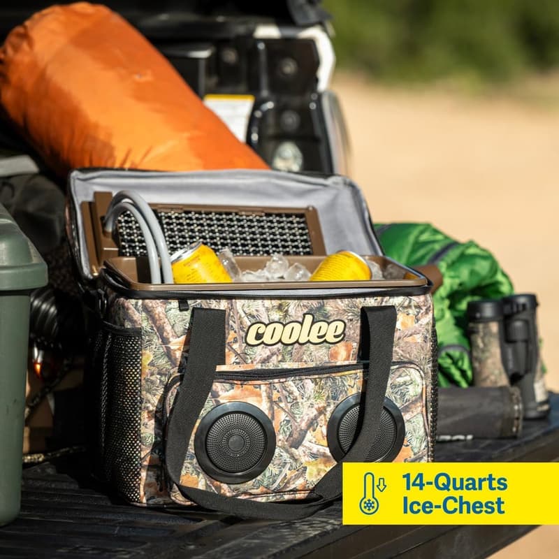 Portable Air Cooler with Bluetooth Speakers & 14 Qt Ice Chest