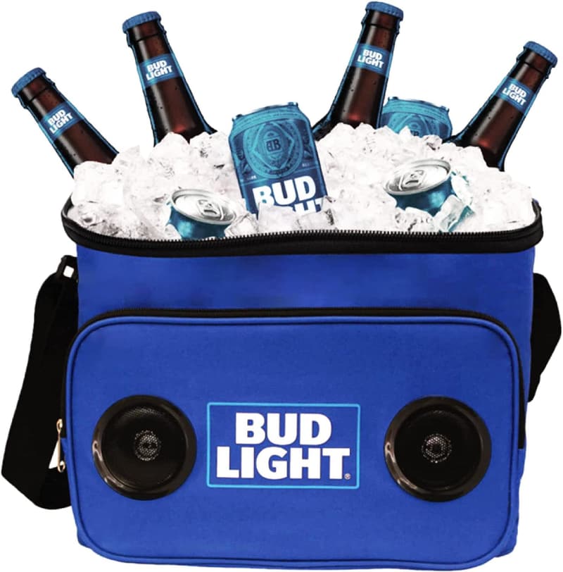 Portable Bud Light Insulated Cooler Bag with Bluetooth Sound