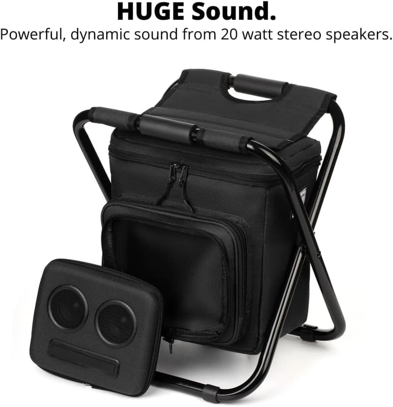 Bluetooth Backpack Cooler Chair with 20-Watt Speakers