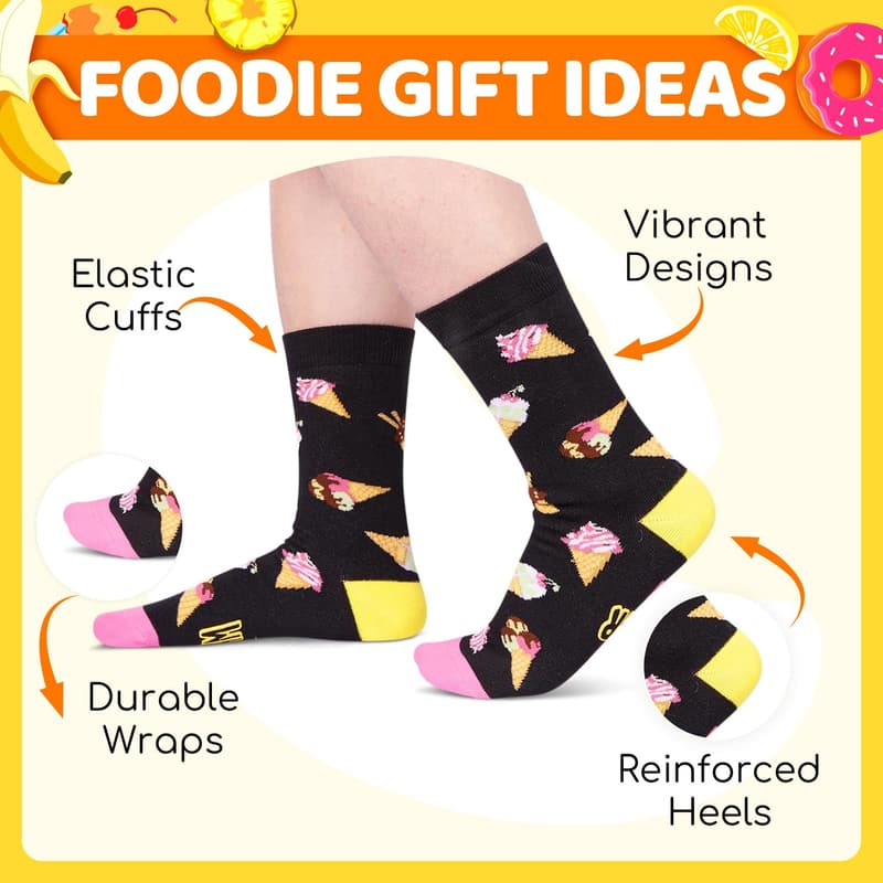 Funny Ice Cream Socks - Gift for Teens and Adults