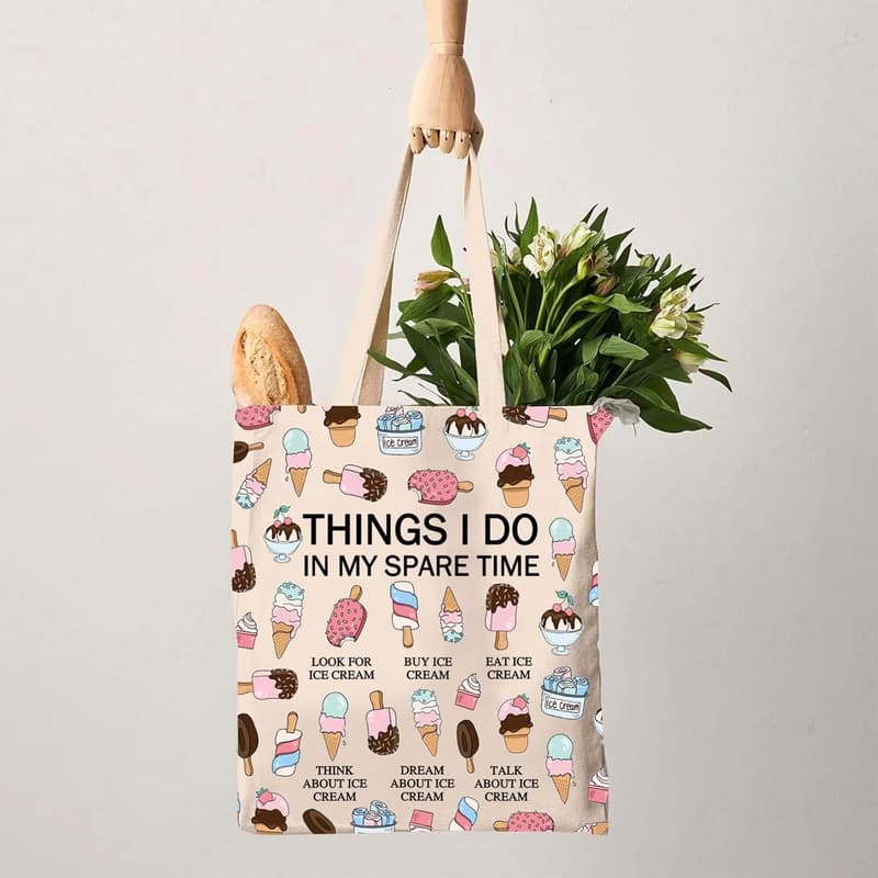 Ice Cream Tote Bag for Foodies - Funny Popsicle Lover Gift