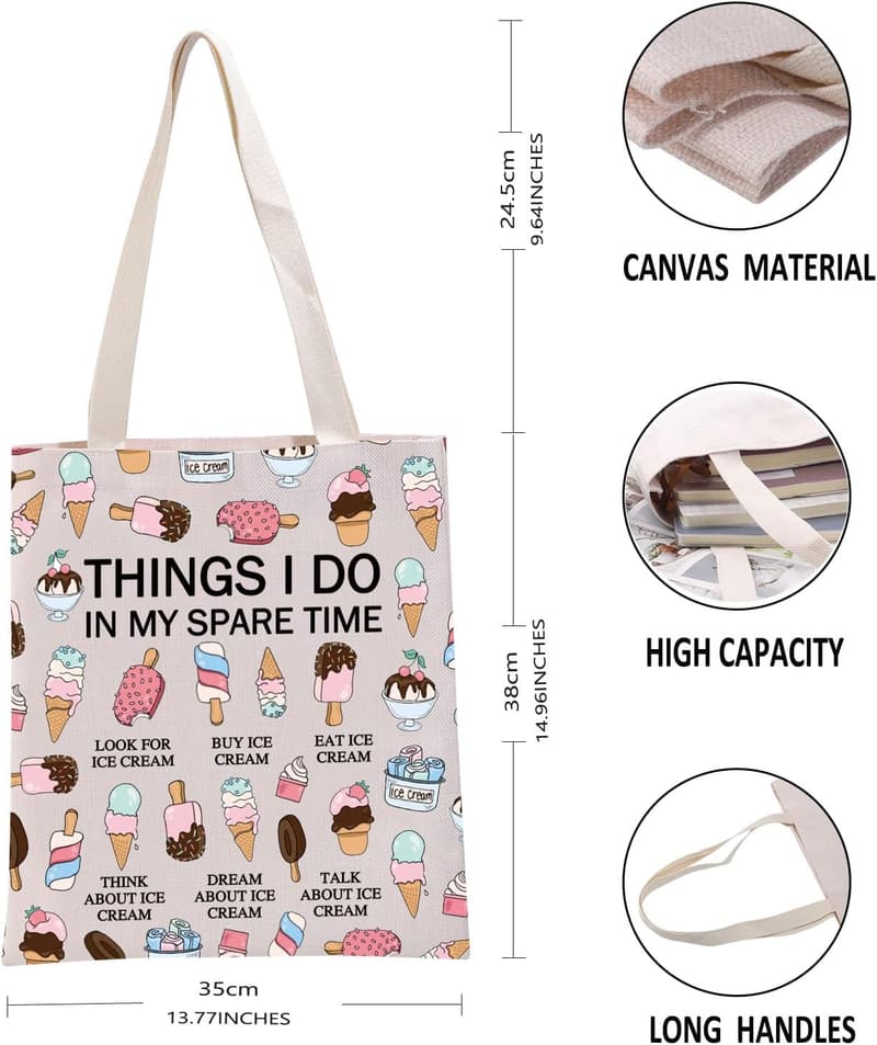 Ice Cream Tote Bag for Foodies - Funny Popsicle Lover Gift