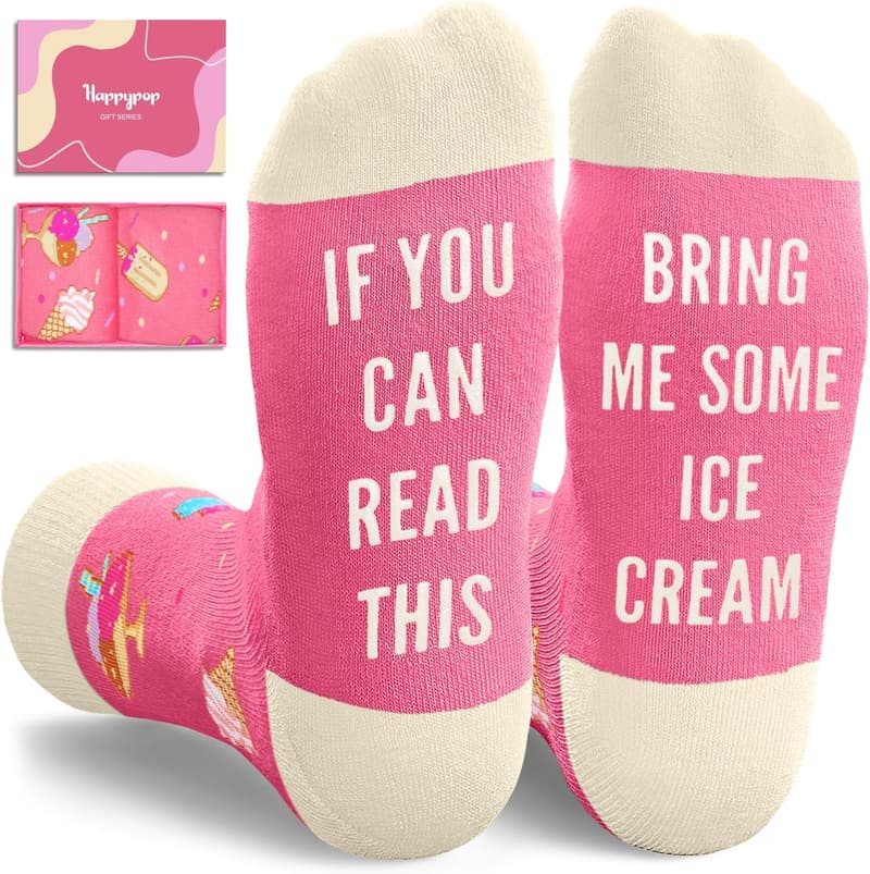 Food Lover Socks - Pickle Ice Cream Popcorn Cheese Design