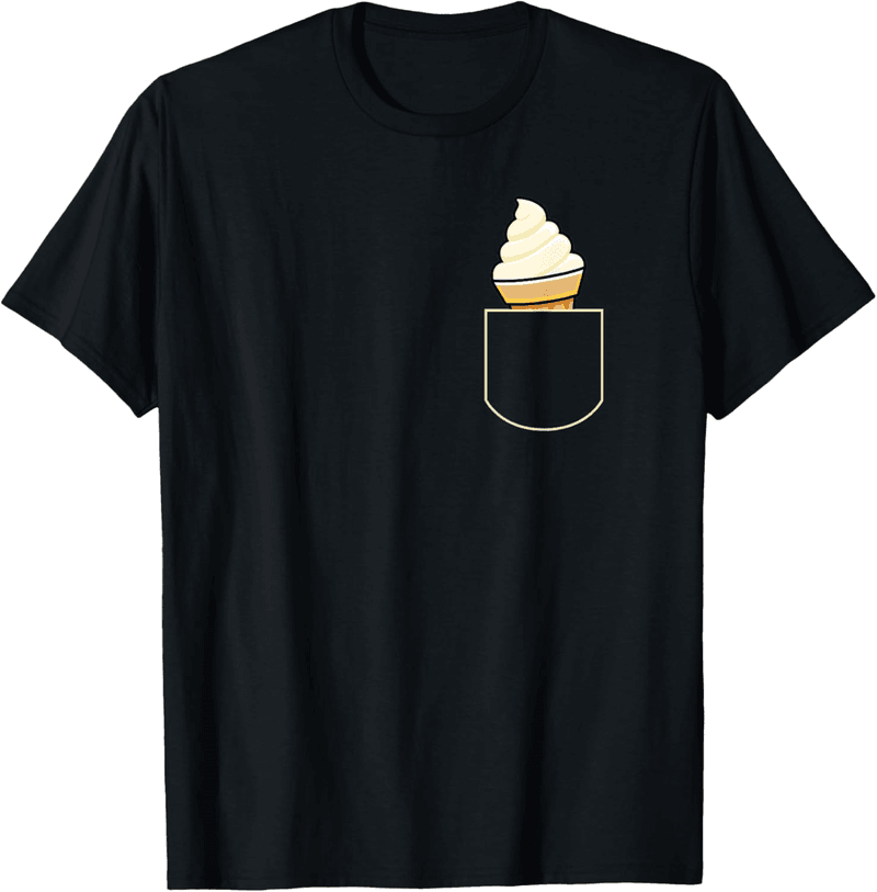 Funny Ice Cream Pocket T-Shirt Gift