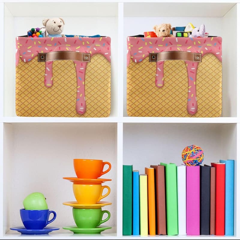Ice Cream Storage Basket Organizer for Home & Office