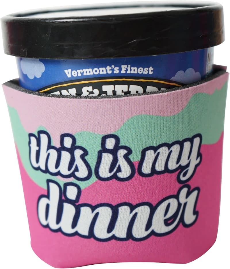 Funny Ice Cream Pint Coolie Sleeve - Gift for Sorbet Lovers