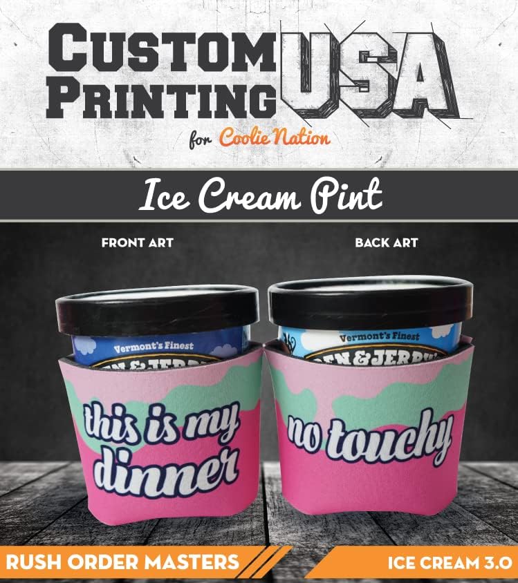 Funny Ice Cream Pint Coolie Sleeve - Gift for Sorbet Lovers