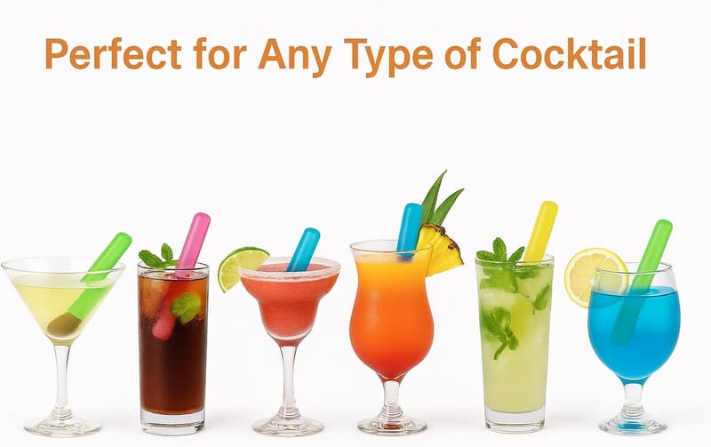 BPA-Free Reusable Ice Cube Sticks for Beverages (6)