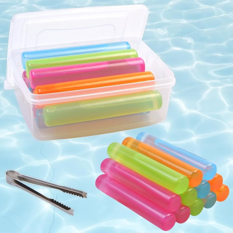 Reusable Plastic Ice Cubes for Drinks - 12 Pack, BPA Free