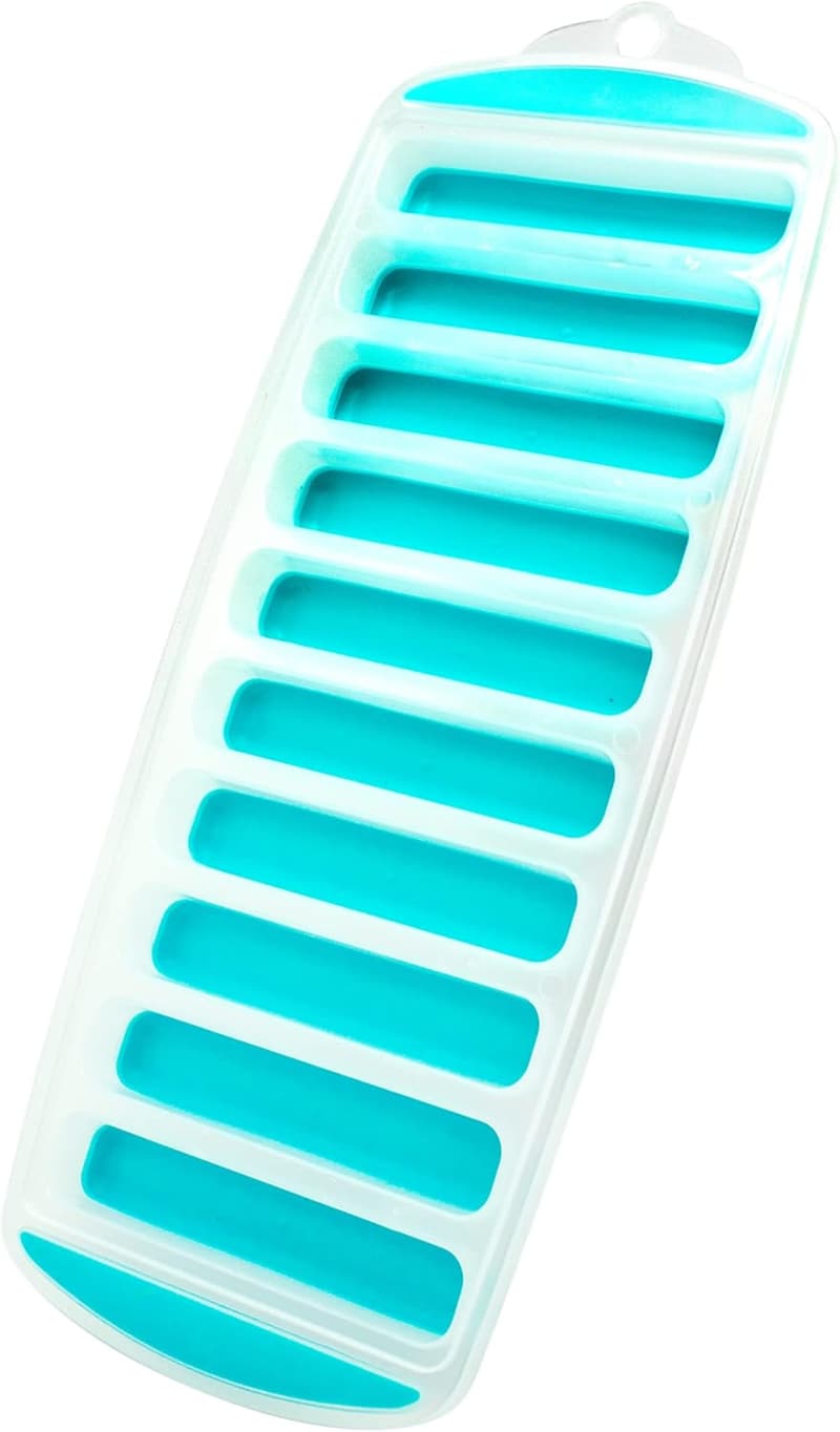 Water Bottle Ice Cube Tray - Reusable Silicone & Plastic