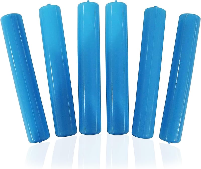Refreezable Ice Sticks for Blue Water Bottles - 6 Pack