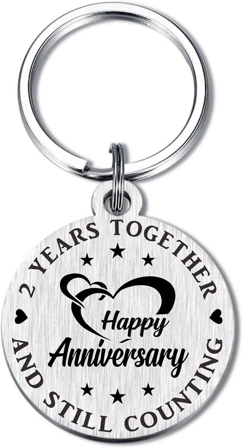 Happy Anniversary Keychain Gift for Couples